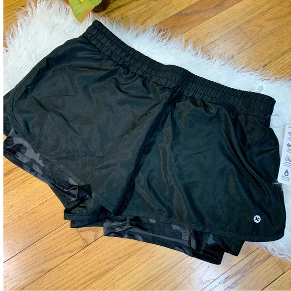 ❤️ Woman’s an’s Large RBX athletic shorts black black gray camo new with tag - Picture 2 of 6